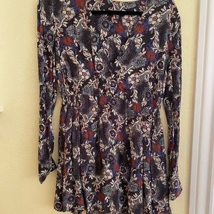 Long sleeve, cinch waist dress